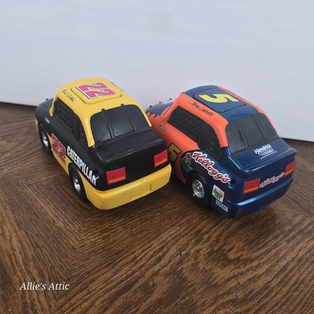 1998 Little Racers Push & Go Button Toy Racecars Baby Toddler John Deer NASCAR